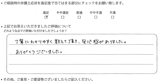 千葉法律事務所に離婚問題をご相談いただいたお客様の声