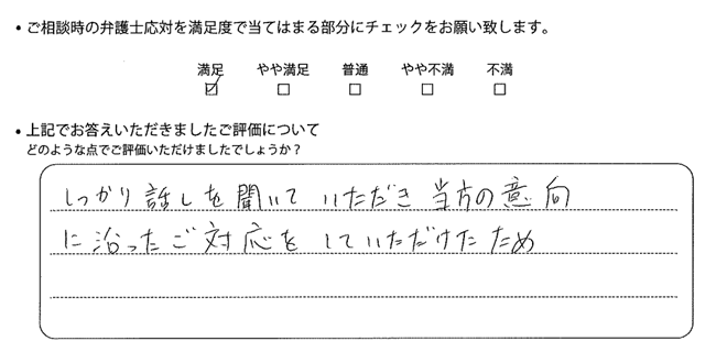 横浜法律事務所に離婚問題をご相談いただいたお客様の声