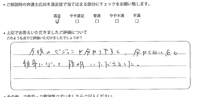 横浜法律事務所に離婚問題をご相談いただいたお客様の声