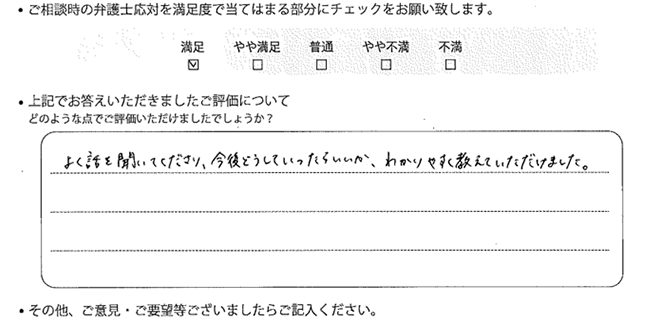 福岡法律事務所に離婚問題をご相談いただいたお客様の声