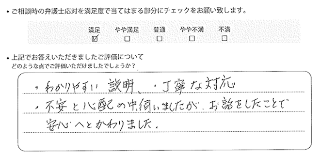 横浜法律事務所に離婚問題をご相談いただいたお客様の声